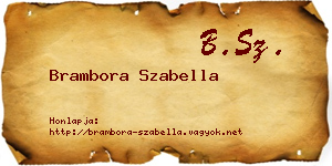 Brambora Szabella névjegykártya